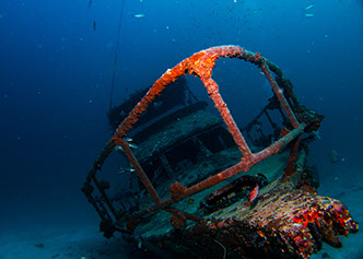 Shipwreck diving spot in Panglao Bohol