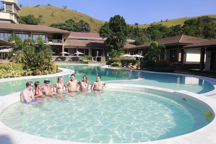 Pool area in Coron Soleil Garden Resort