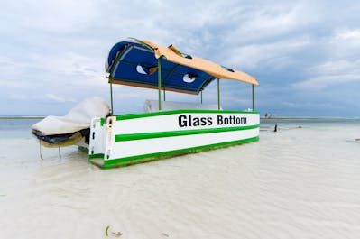 glass-bottomed boat of Bohol beach club