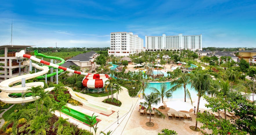 Aerial view of Jpark Island Resort and Waterpark in Cebu