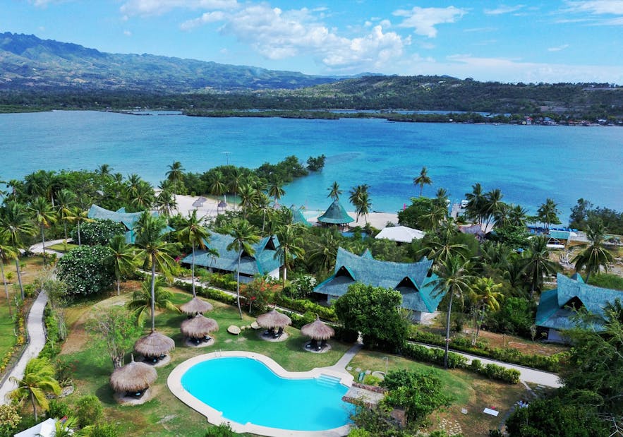 Aerial view of Badian Island Wellness Resort