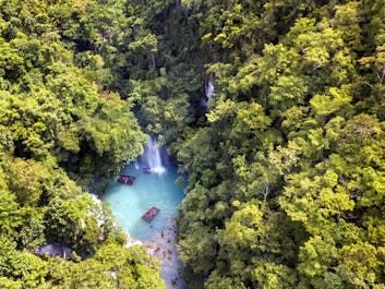 Kawasan Falls, one of the top tourist attractions in Cebu
