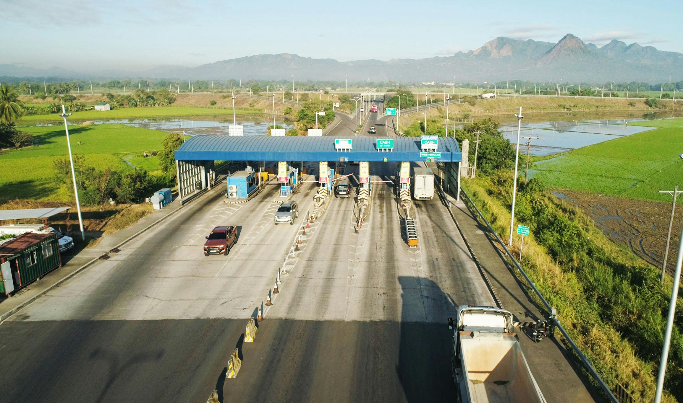 Toll gates in an expressway going to Manila