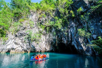 View of Puerto Princesa Underground River entrance during a sunny day