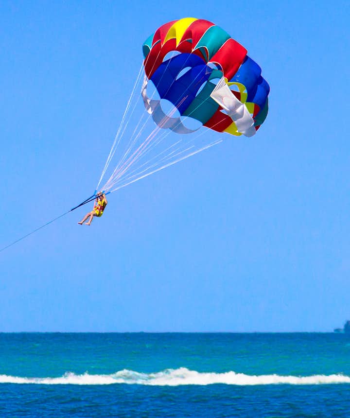 A shot of the parasailing experience in Boracay