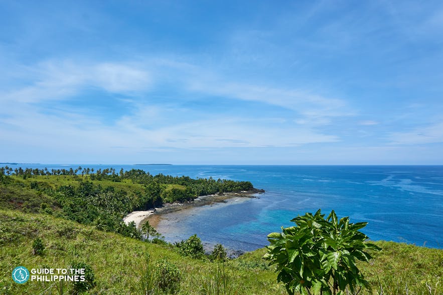 View of the deep blue ocean from the hills of Corregidor Island
