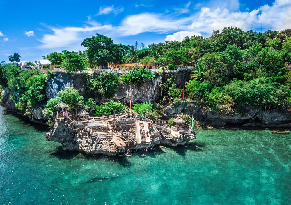 Area for cliff jumping in Camotes Island Cebu