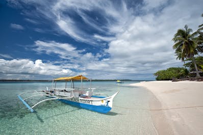 A tourist boat used for traveling to Bantayan Island