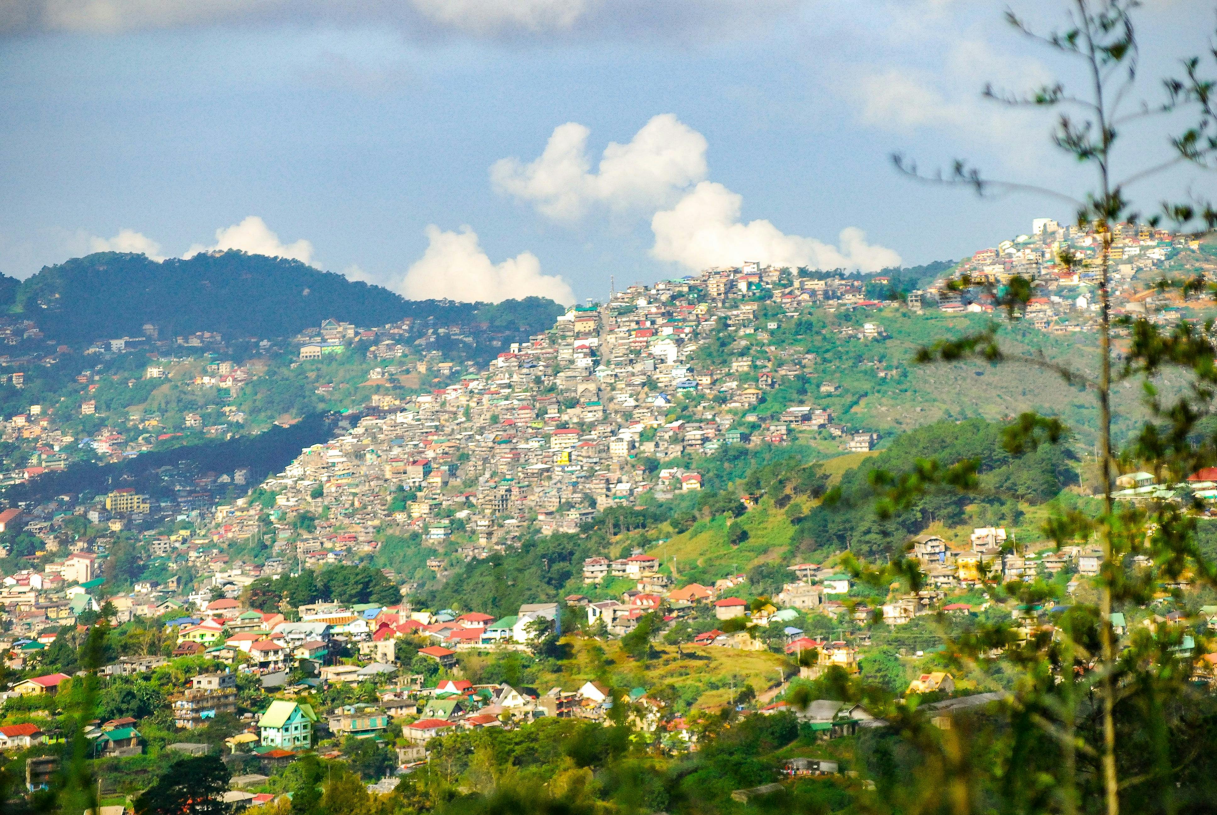 Colorful houses view from Mines View Park in Baguio
