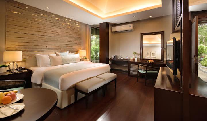 Cozy interiors of a bedroom in Mithi Resort