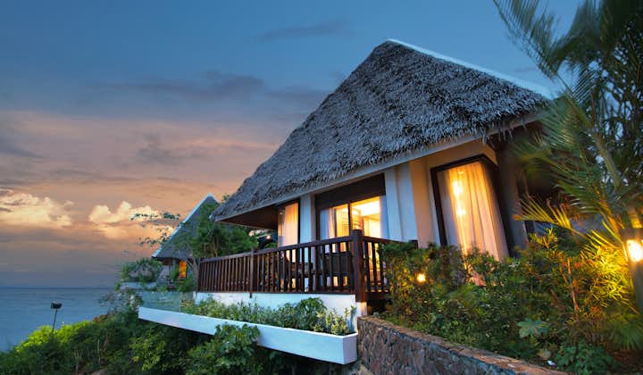 Deluxe Villa in Mithi Resort during sunset