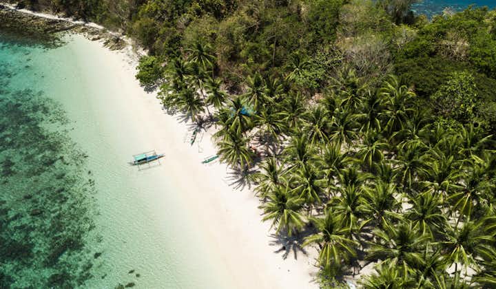 Aerial view of a beach in Port Barton Palawan
