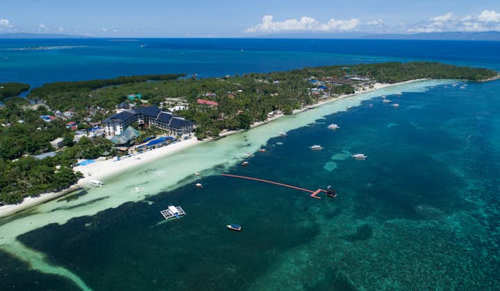 Aerial view of Panglao Island in Bohol