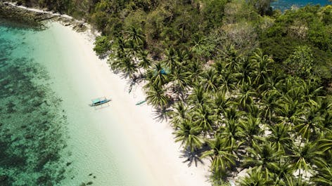 Tropical vibes in a beach in Port Barton Palawan