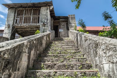 Rock staircase at Baclayon Church in Bohol