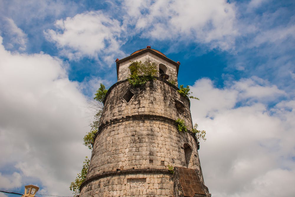 Bell Tower made of coral stones in Dumaguete