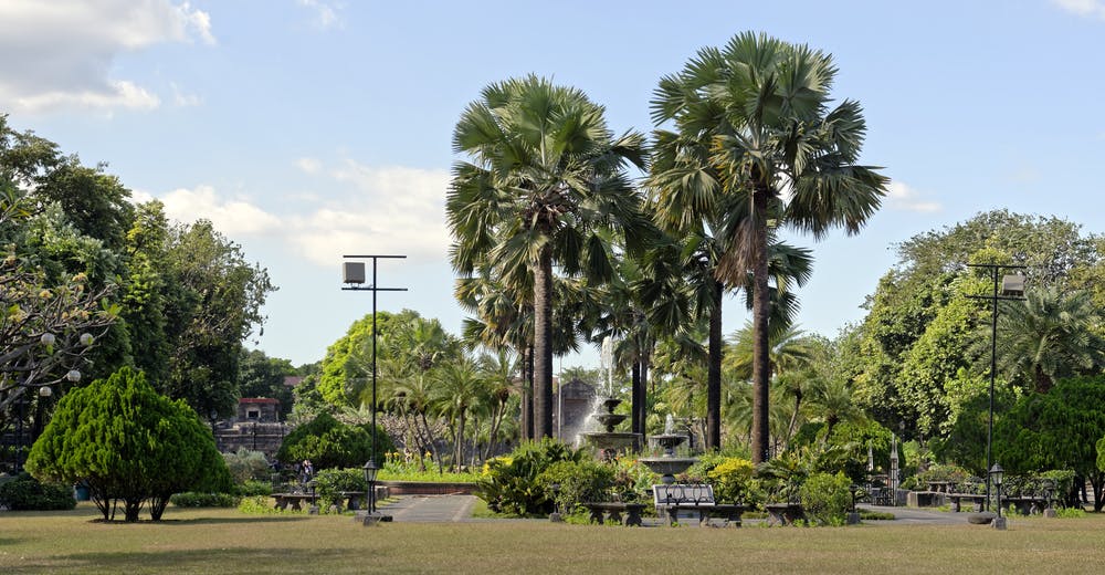 Open field in Fort Santiago in Intramuros