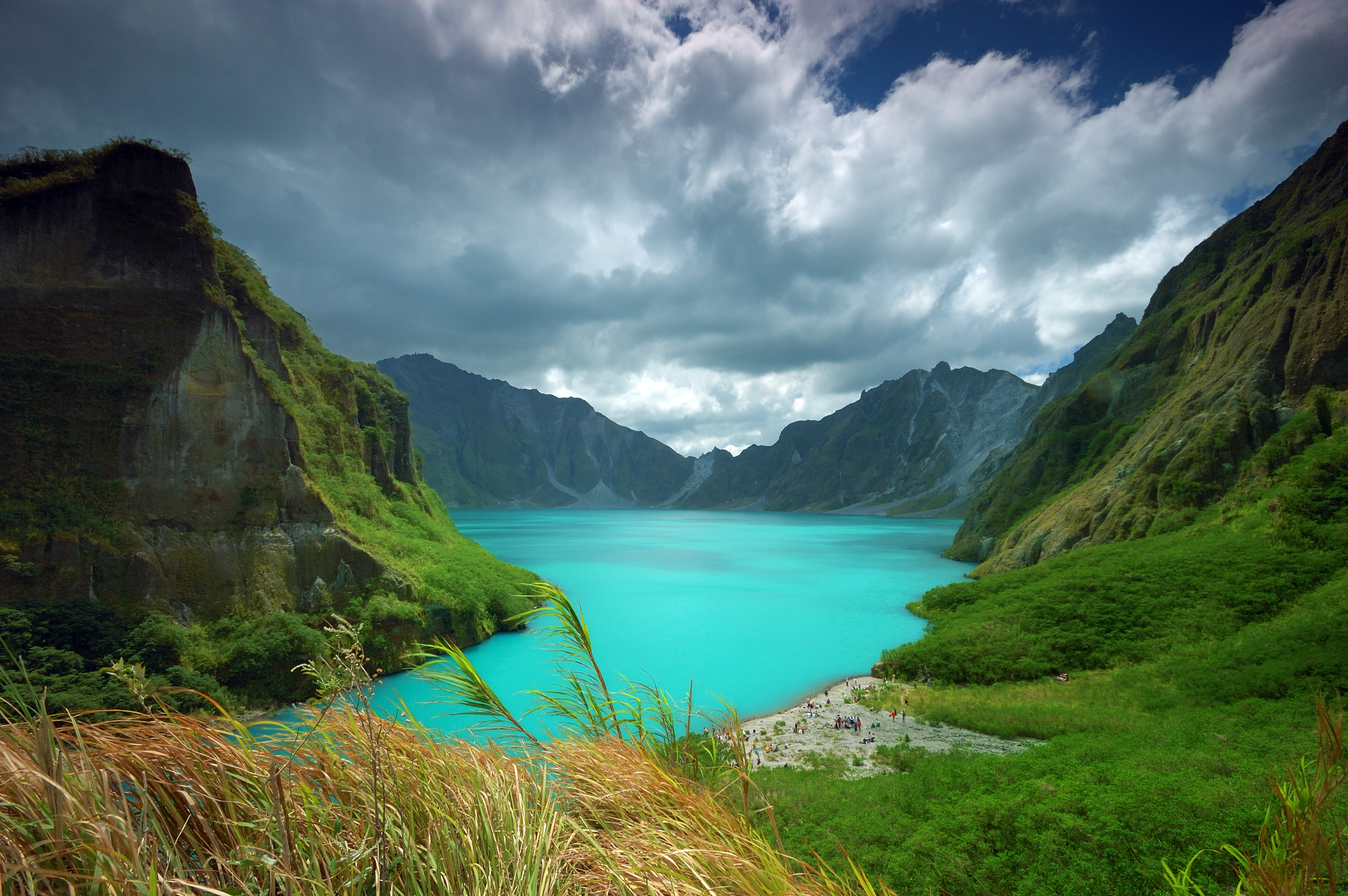 Blue waters of Mt. Pinatubo Crater Lake