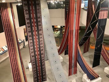 A display of fine weaving at Museo Cordillera