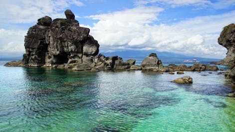 Clear waters in Apo Island
