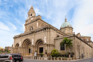 Facade of Manila Cathedral in Manila