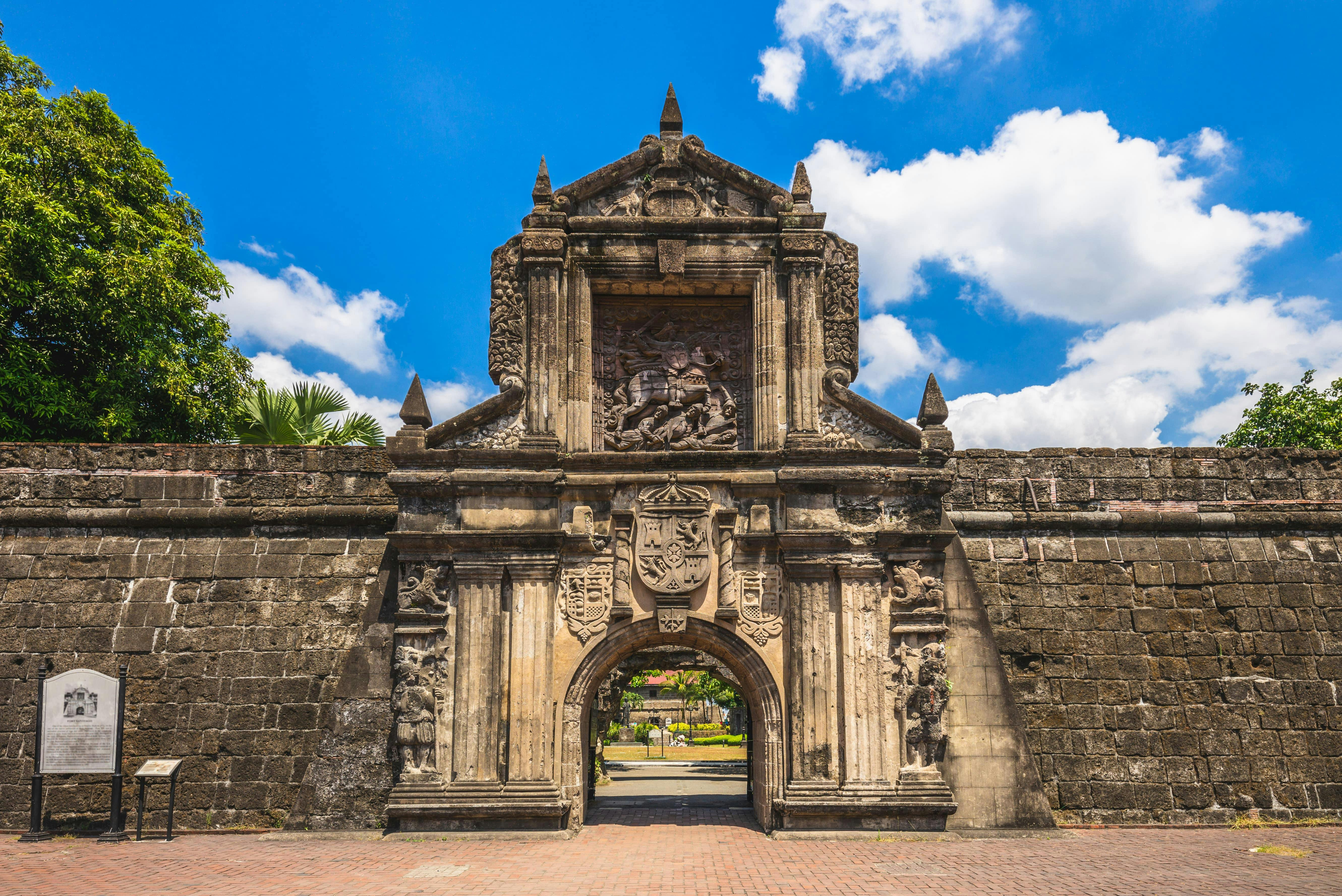Old stone structure of Fort Santiago in Intramuros