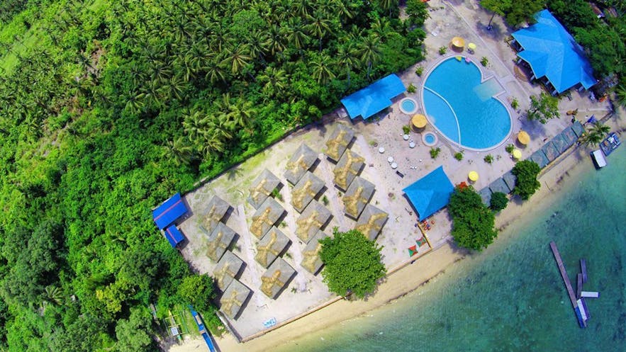 Aerial view of Aquazul resort in Quezon Province