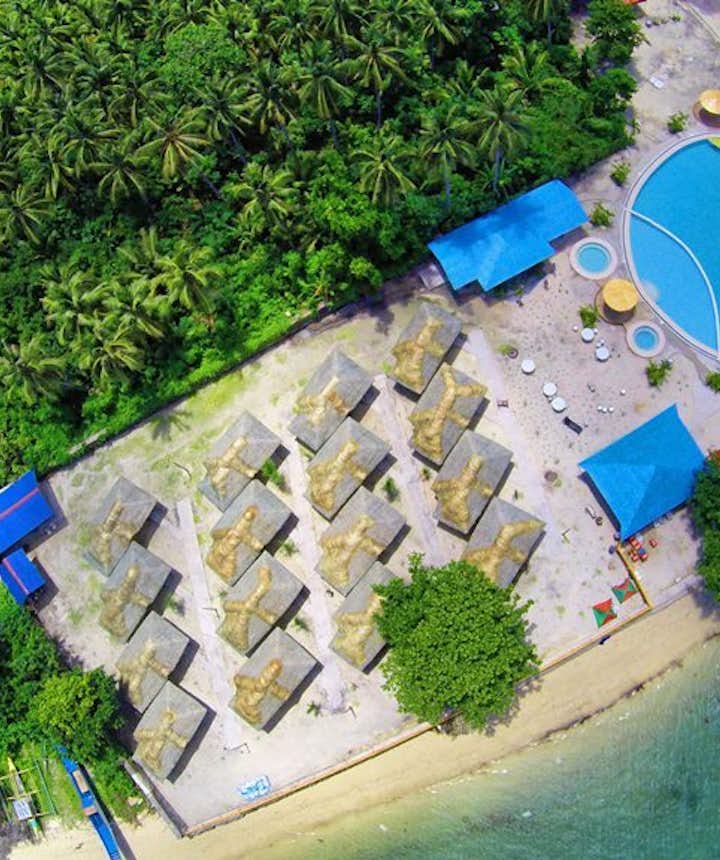 Aerial view of Aquazul resort in Quezon Province