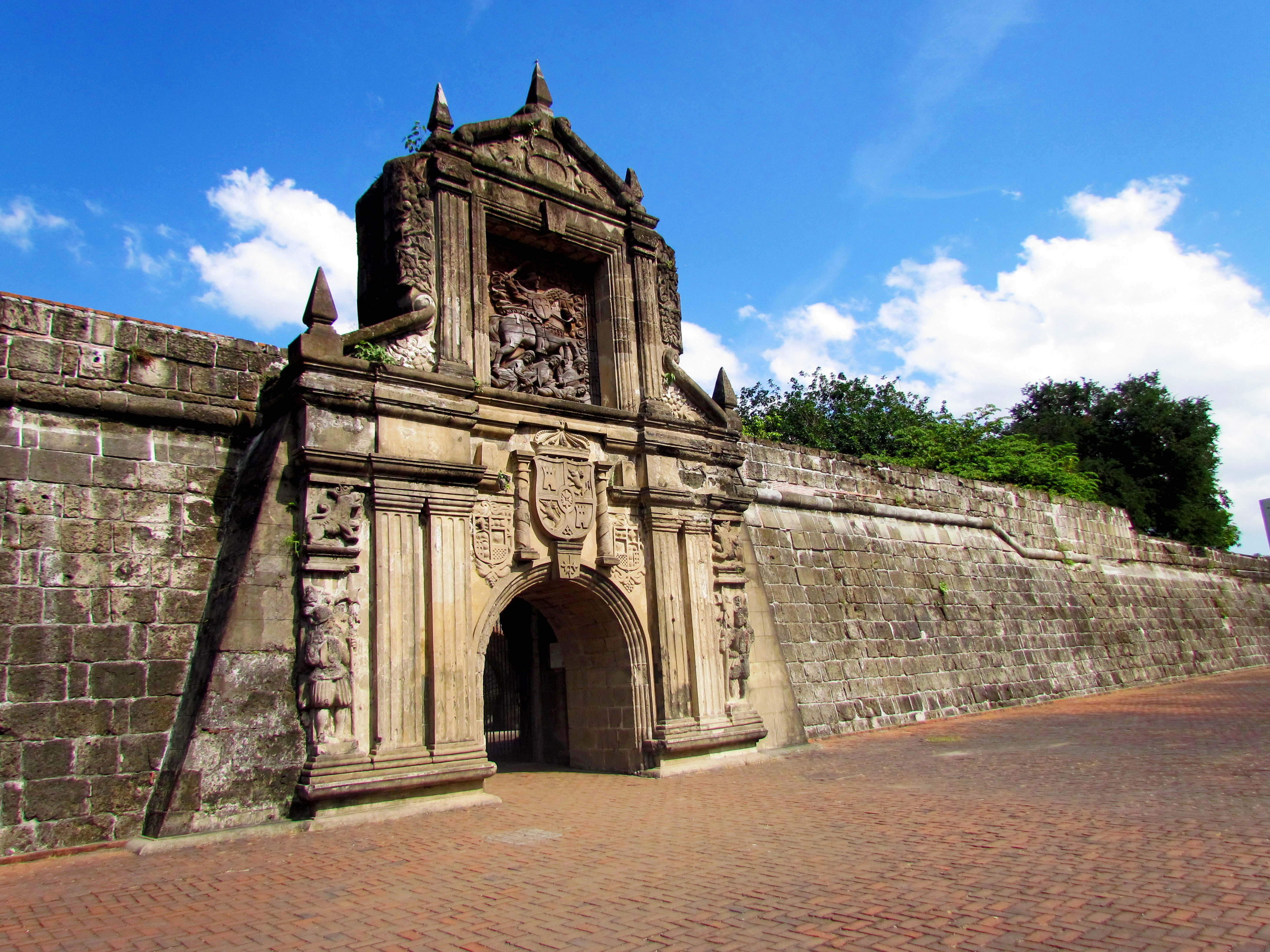 Facade of Fort Santiago in Manila