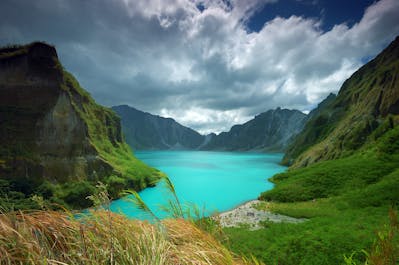 Blue waters in Mt. Pinatubo Crater Lake