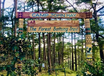 Welcome signage of the forest bathing trail in Camp John Hay