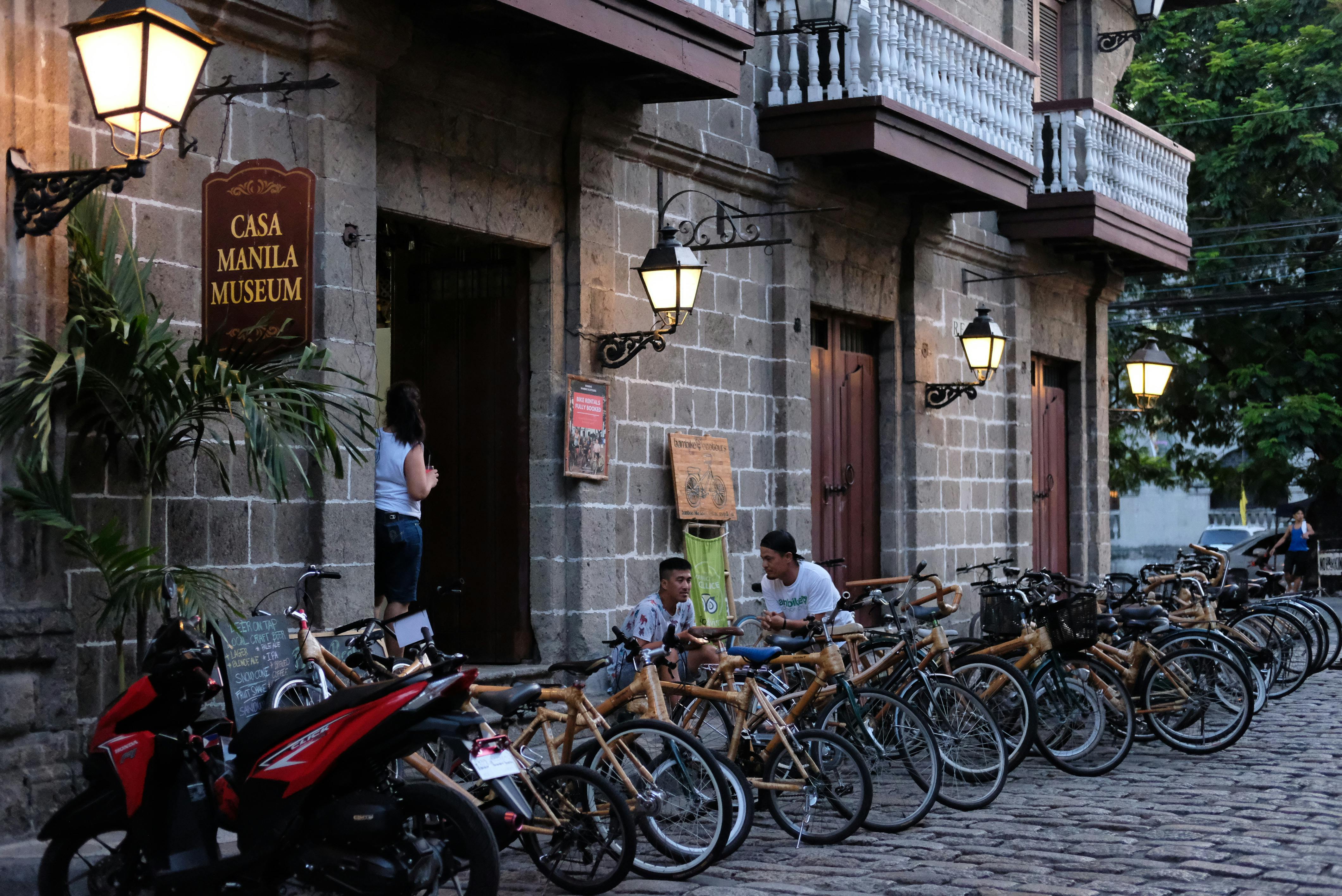 Bikes outside Casa Manila in Intramuros