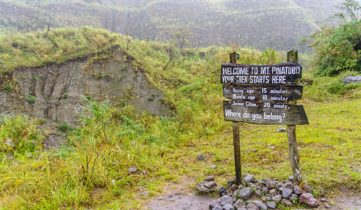 Entrance signage at Mount Pinatubo