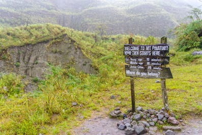 Signage of entrance site in Mt. Pinatubo