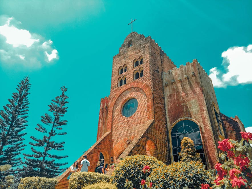 Facade of Calaruega Church in Batangas