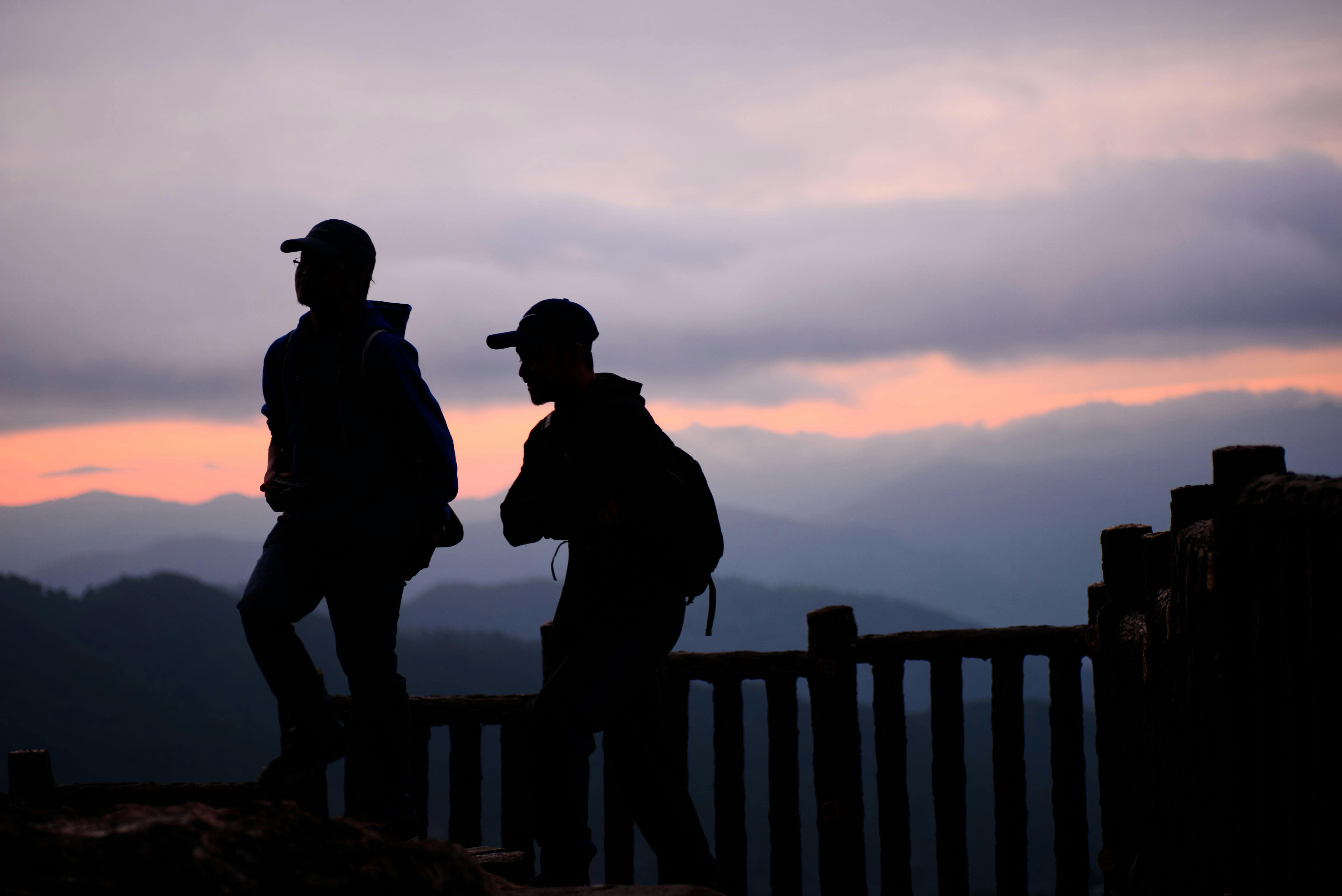 Tourists waiting for sunrise at Mines View Park in Baguio