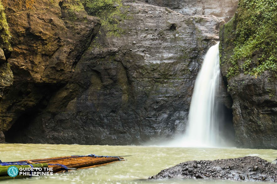 A raft by the Pagsanjan Falls