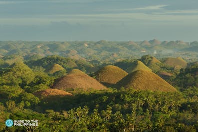 Sunset over Chocolate Hills in Bohol