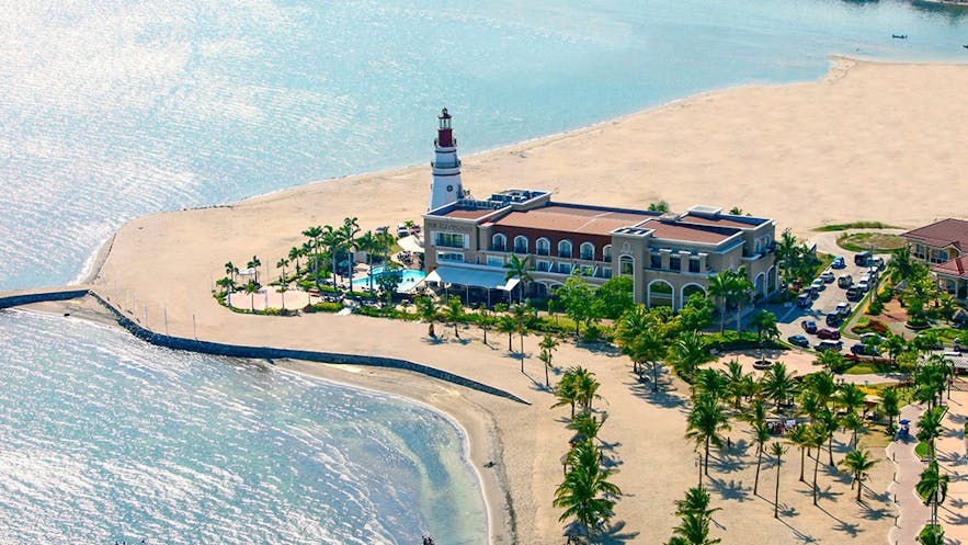 Aerial view of the Lighthouse Marina Resort in Subic