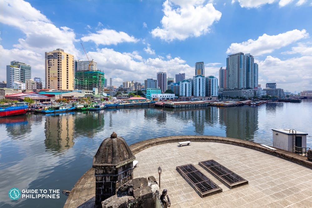 Pasig River view from Fort Santiago in Manila