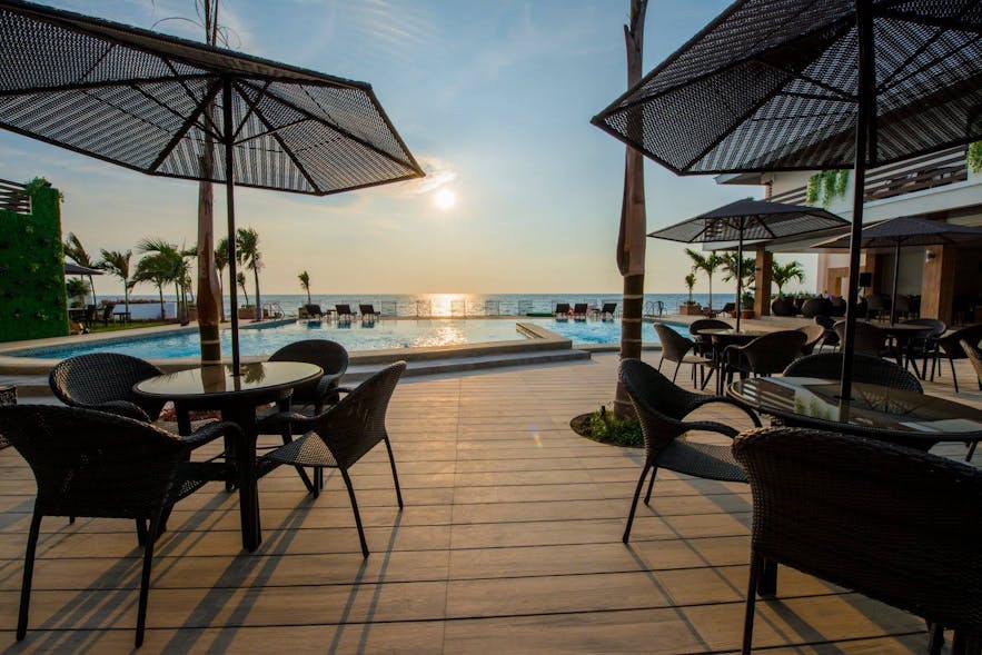 The pool area of Lafaayette Luxury Suites Resort