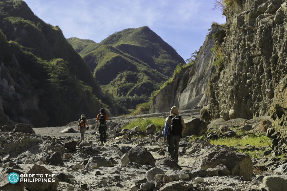 Trekkers going up Mt. Pinatubo