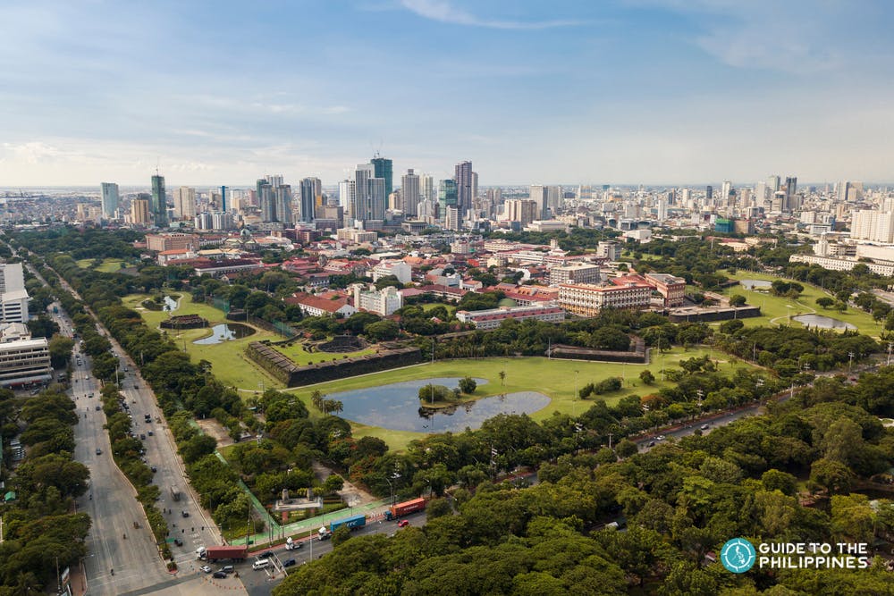 Aerial view of Intramuros in Manila