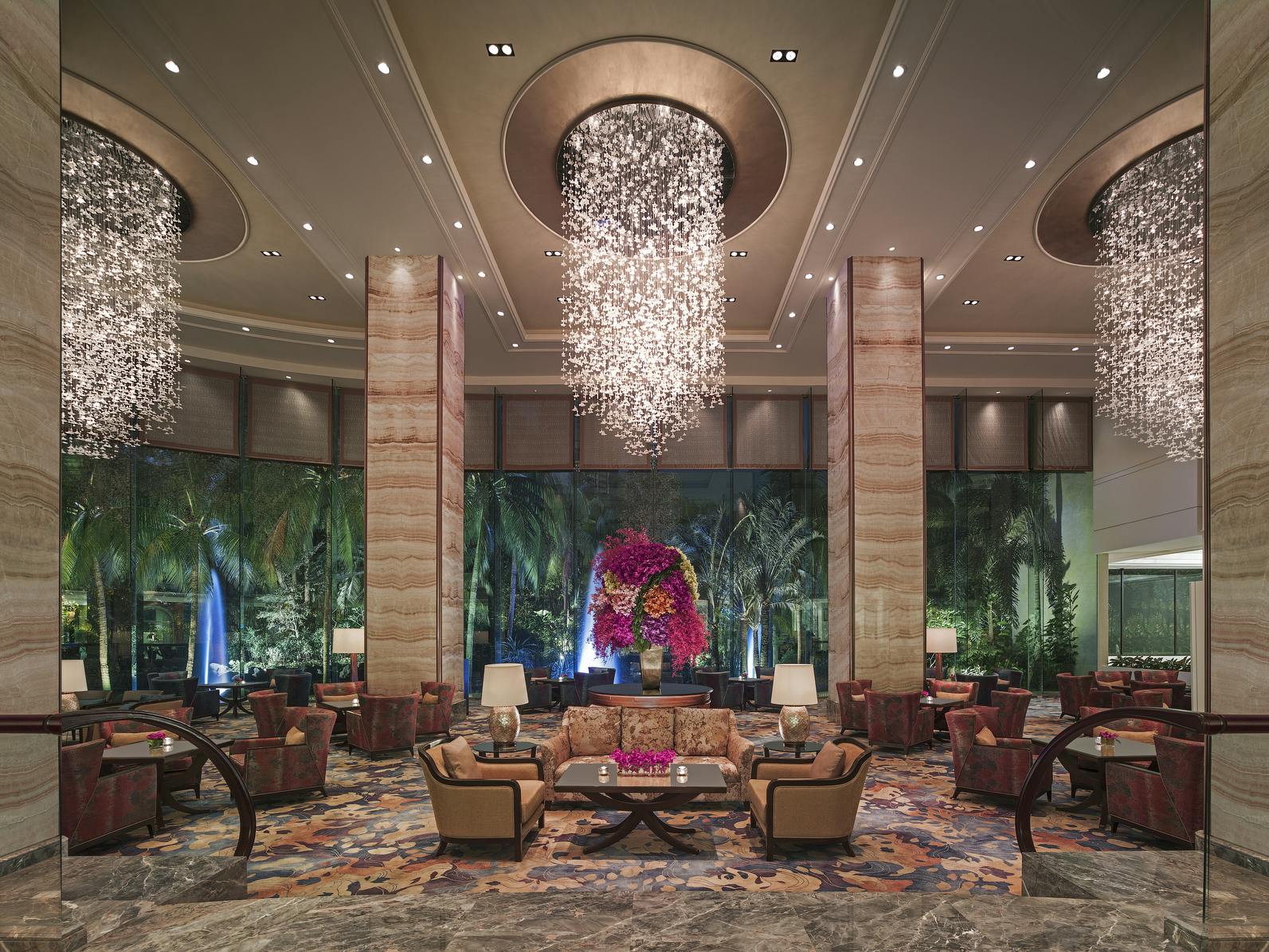 Beautiful Lounge area at the lobby of EDSA Shangri-La Hotel