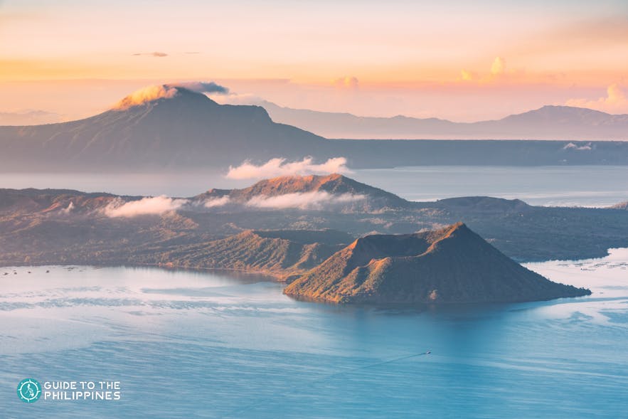 Taal Volcano during sunset