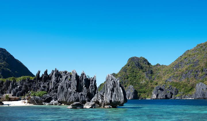 Rock formations near the Big Lagoon in El Nido Palawan