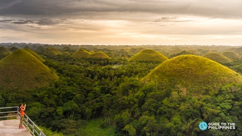 Viewing deck of Chocolate Hills in Bohol