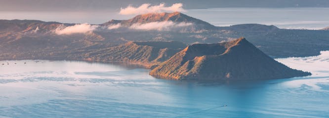 Taal Volcano during sunset.jpg