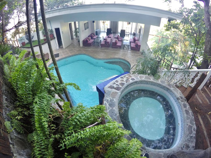 Two pools in Luljetta’s Hanging Gardens & Spa