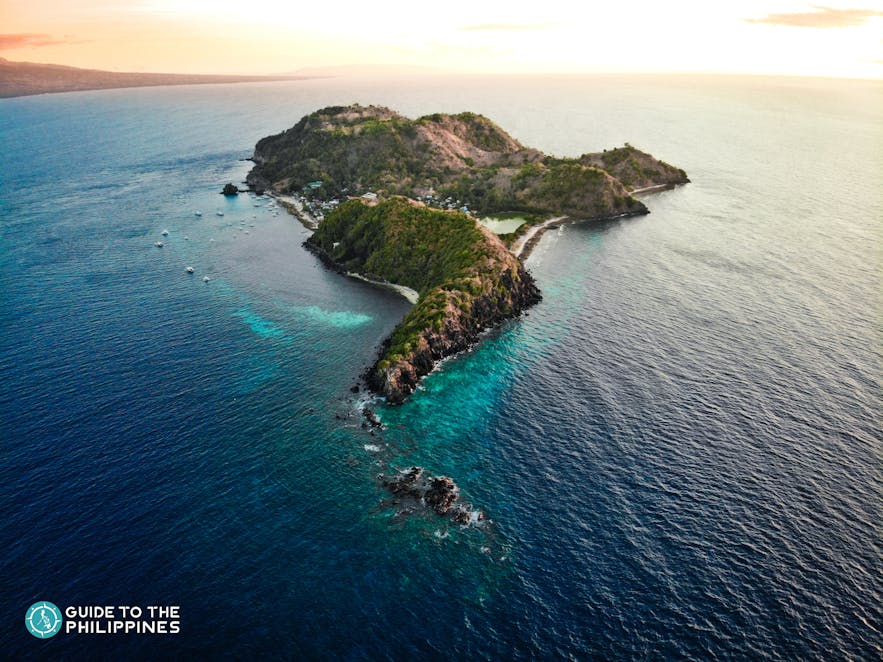 Aerial view of Apo Island